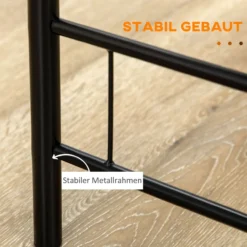 Essgruppe, Esstisch mit 2 Stühlen, Küchentisch mit Ablagefach, Schwarz