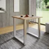 Esstisch "Xona" 80x80 U-Fußgestell Sonoma-Eiche/Silber