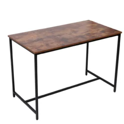 Esszimmertischset mit 1 Tisch & 2 Sitzbänken – Holz/Schwarz