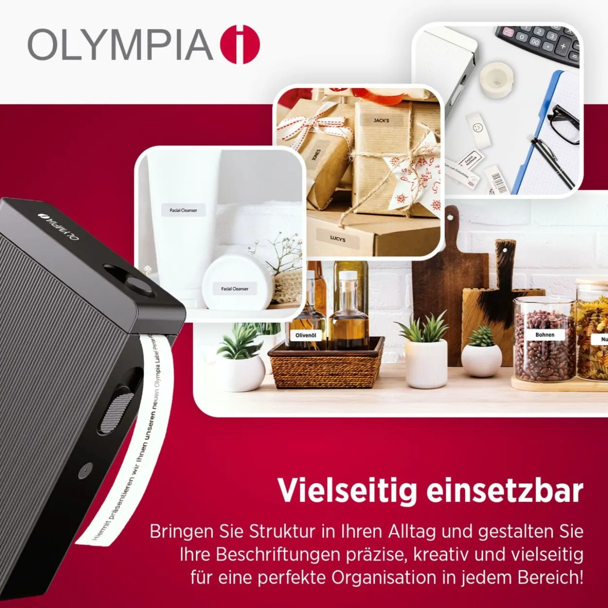 Etikettendrucker OLYMPIA P22 schwarz