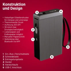 Etikettendrucker OLYMPIA P22 schwarz