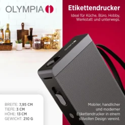 Etikettendrucker OLYMPIA P22 schwarz