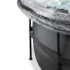 EXIT Black Leather Pool ø427x122cm mit Sandfilterpumpe und Abdeckung - Schwarz