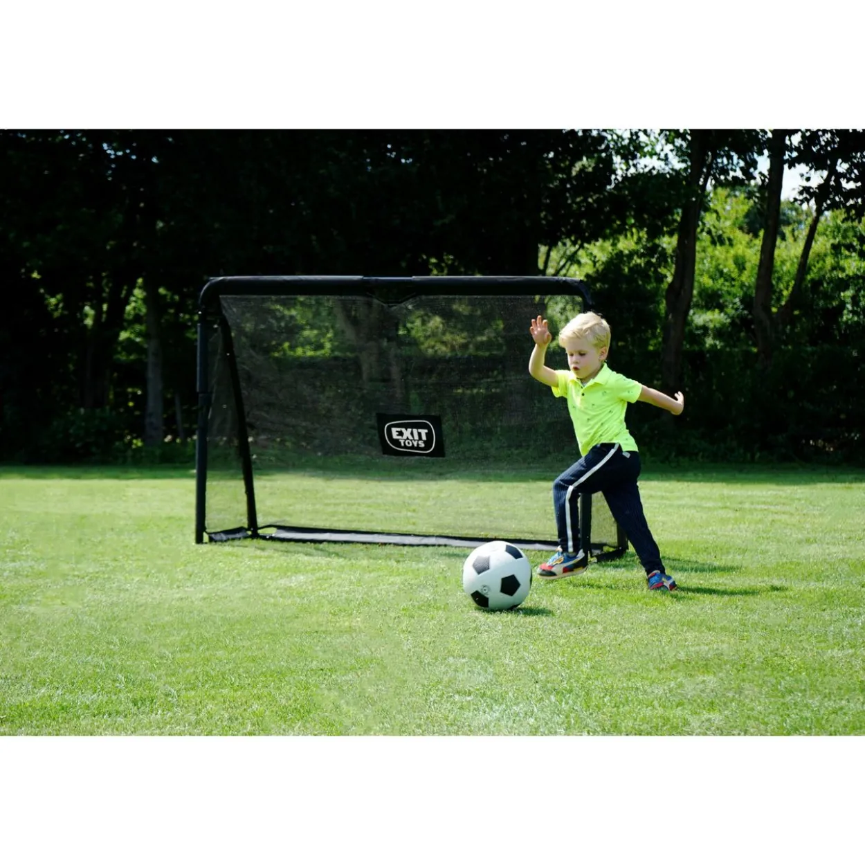 EXIT Maestro stählernes Fußballtor 180x120cm - schwarz