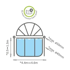 EXIT Poolabdeckung ECO ø450cm - universell