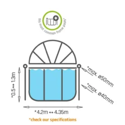 EXIT Poolabdeckung ECO ø427cm - universell