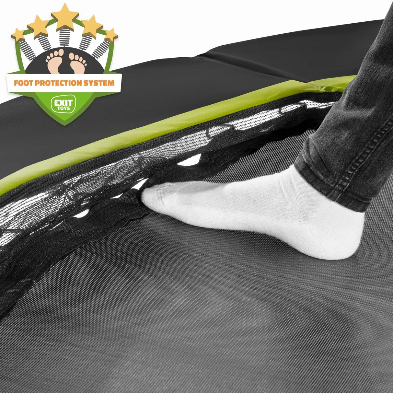 EXIT Silhouette sports Bodentrampolin ø244cm - schwarz