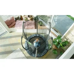 EXIT Tiggy junior Trampolin mit Sicherheitsnetz ø140cm - schwarz/grau