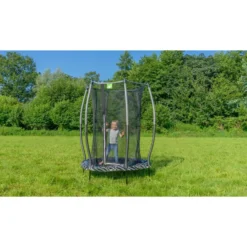 EXIT Tiggy junior Trampolin mit Sicherheitsnetz ø140cm - schwarz/grau