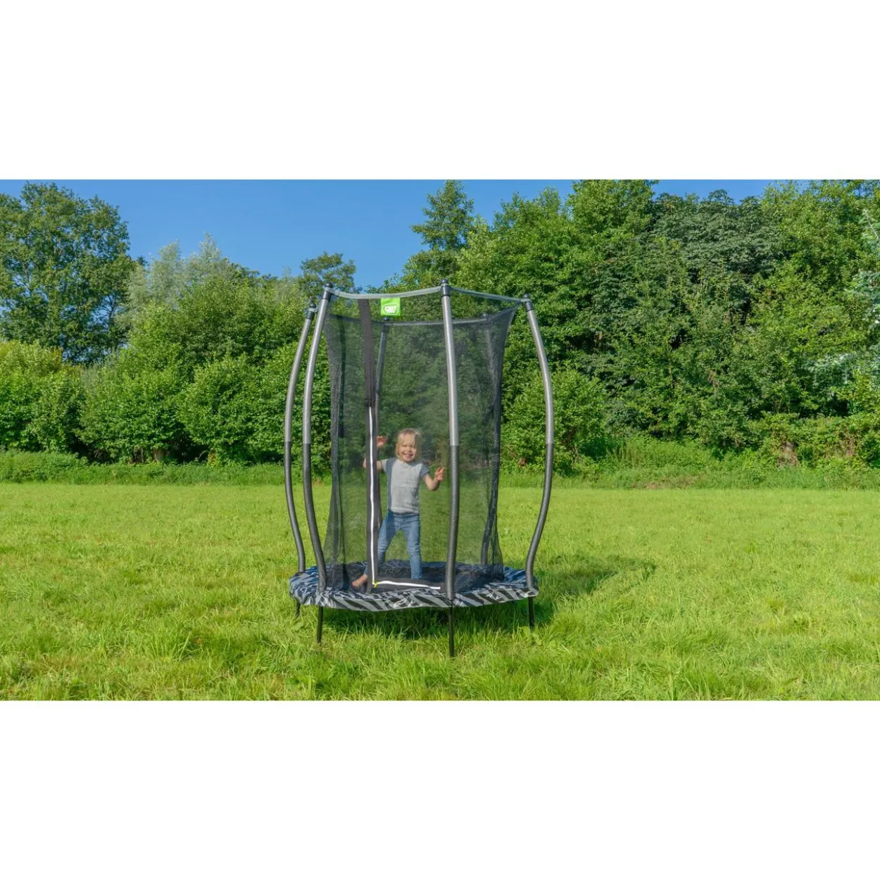 EXIT Tiggy junior Trampolin mit Sicherheitsnetz ø140cm - schwarz/grau