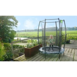 EXIT Tiggy junior Trampolin mit Sicherheitsnetz ø140cm - schwarz/grau