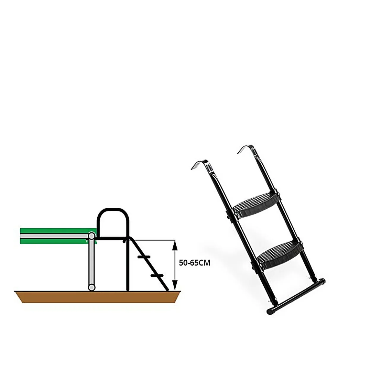 EXIT Trampolin Leiter für Rahmenhöhe von 50-65 cm