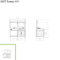 EXIT Yummy 200 hölzerne Küche für draußen - naturel