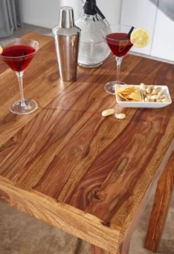 Exklusiver Massiver Bartisch 80 cm Tisch Sheesham