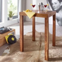 Exklusiver Massiver Bartisch 80 cm Tisch Sheesham
