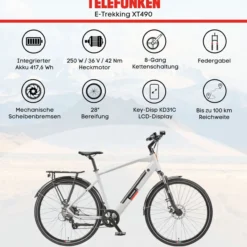 Expedition XT490 Trekking E-Bike Herren (250 W, 36 V) - Kreide