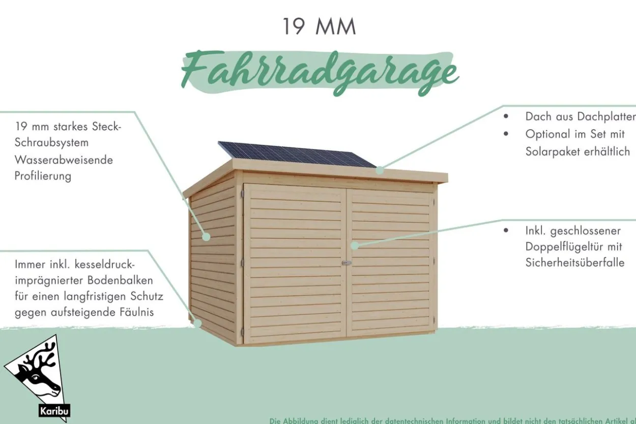 Fahrradgarage XXL Terragrau