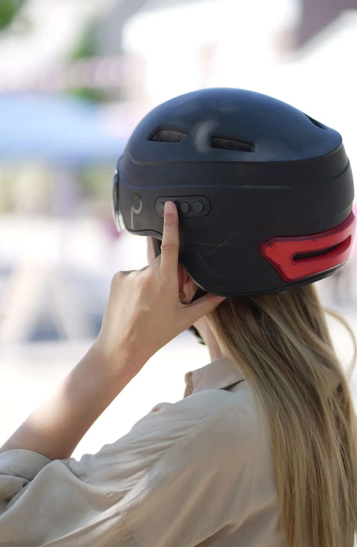 Fahrradhelm Smart Helm INMOLD, 54-58cm, schwarz