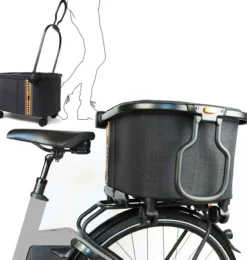 Fahrradkorb Multi 2in1, faltbarer Einkaufstrolley mit Rollen