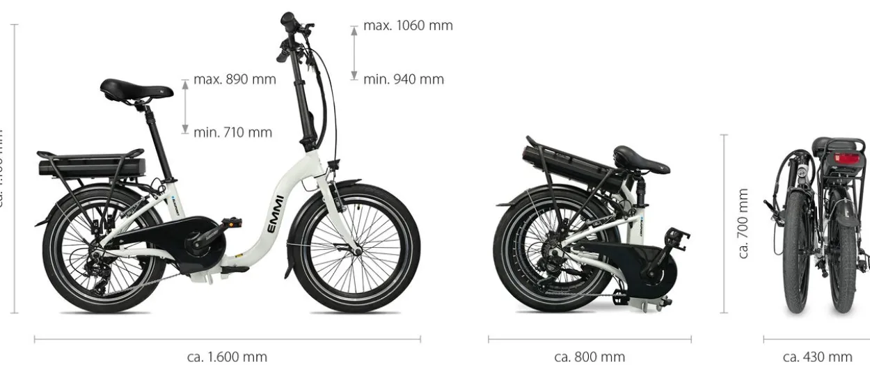 Faltbares E Bike Emmi Tiefeinsteiger