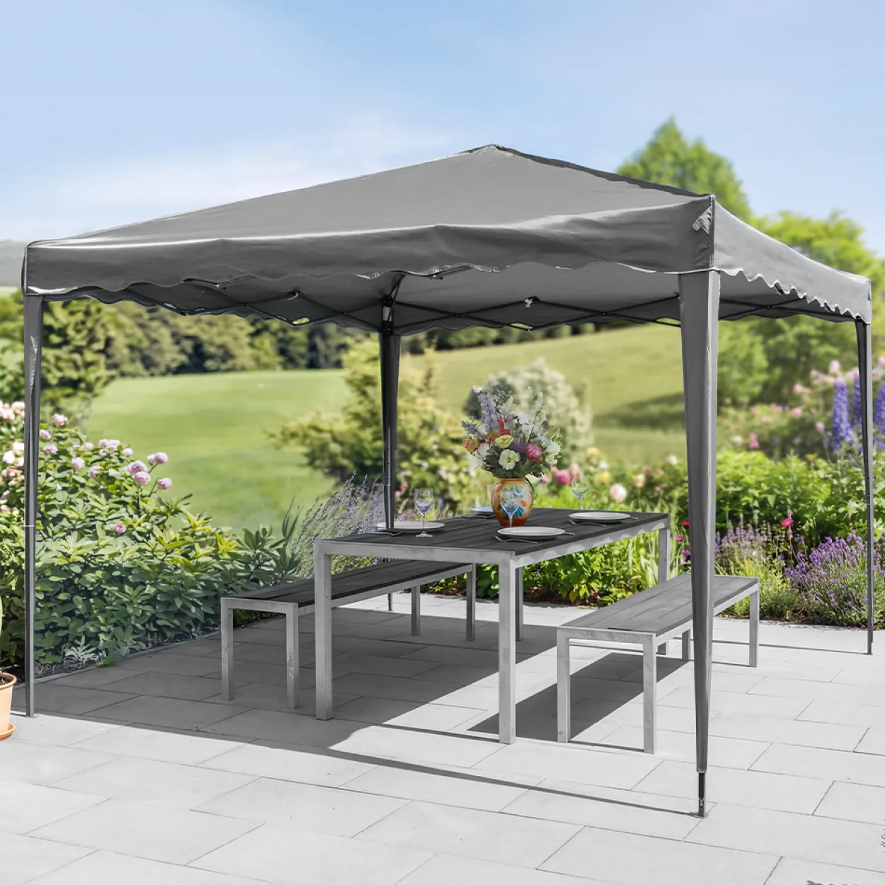Faltpavillon ca. 3 x 3 m mit Rolltasche