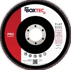 Fächerscheiben BRAUN 125mm Lamellenscheiben Schleifscheiben für Metall & Holz 10er Pack P80