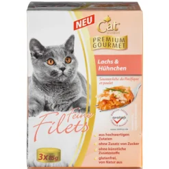 Feine Filets, Lachs & Hühnchen, 3 x 85 gr.