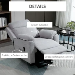 Fernsehsessel mit Aufstehhilfe Elektrisch, Relaxsessel mit Liegefunktion