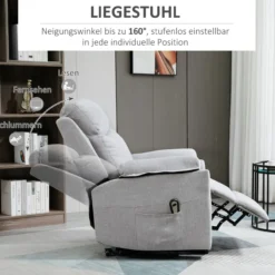 Fernsehsessel mit Aufstehhilfe Elektrisch, Relaxsessel mit Liegefunktion
