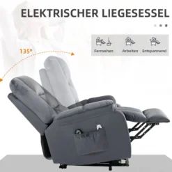 Fernsehsessel mit Aufstehhilfe Elektrisch Relaxsessel mit Massagefunktion