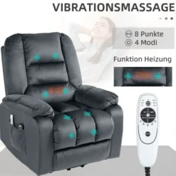 Fernsehsessel mit Aufstehhilfe Elektrisch Relaxsessel mit Massagefunktion