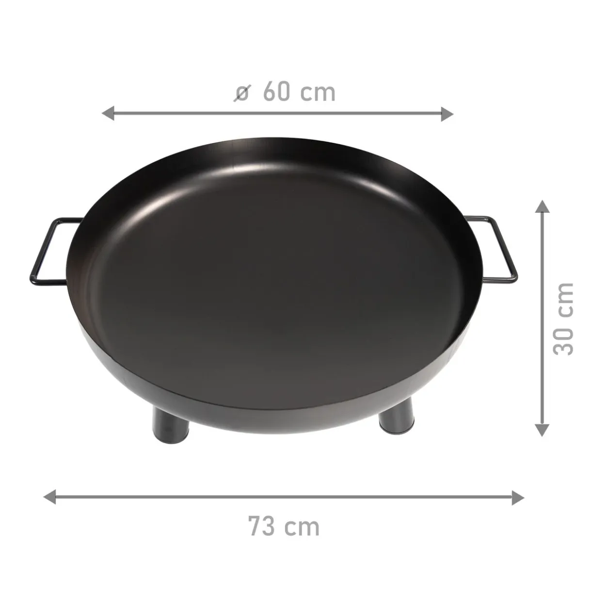 Feuerschale 60 cm Durchmesser, Feuerstelle für Garten, Terrasse oder Balkon