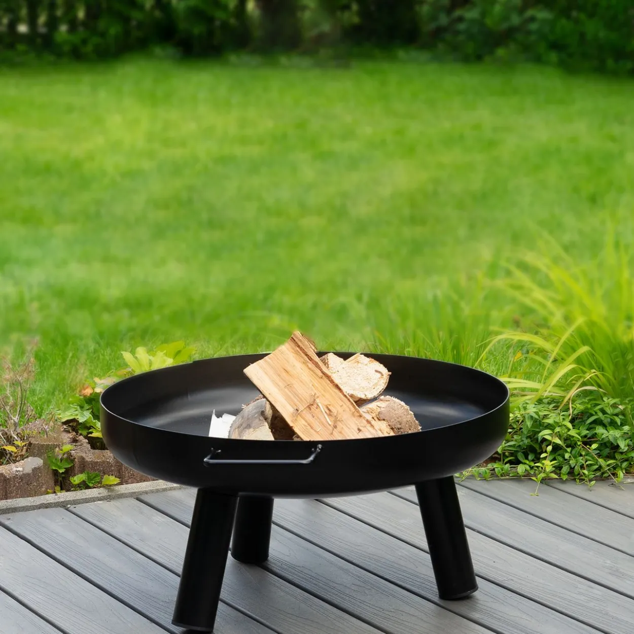 Feuerschale 60 cm Durchmesser, Feuerstelle für Garten, Terrasse oder Balkon