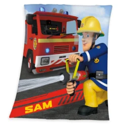Feuerwehrmann Sam Fleecedecke Größe 130x160 cm