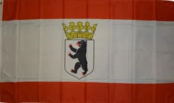 Flagge Berlin Bär mit Krone 90 x 150 cm