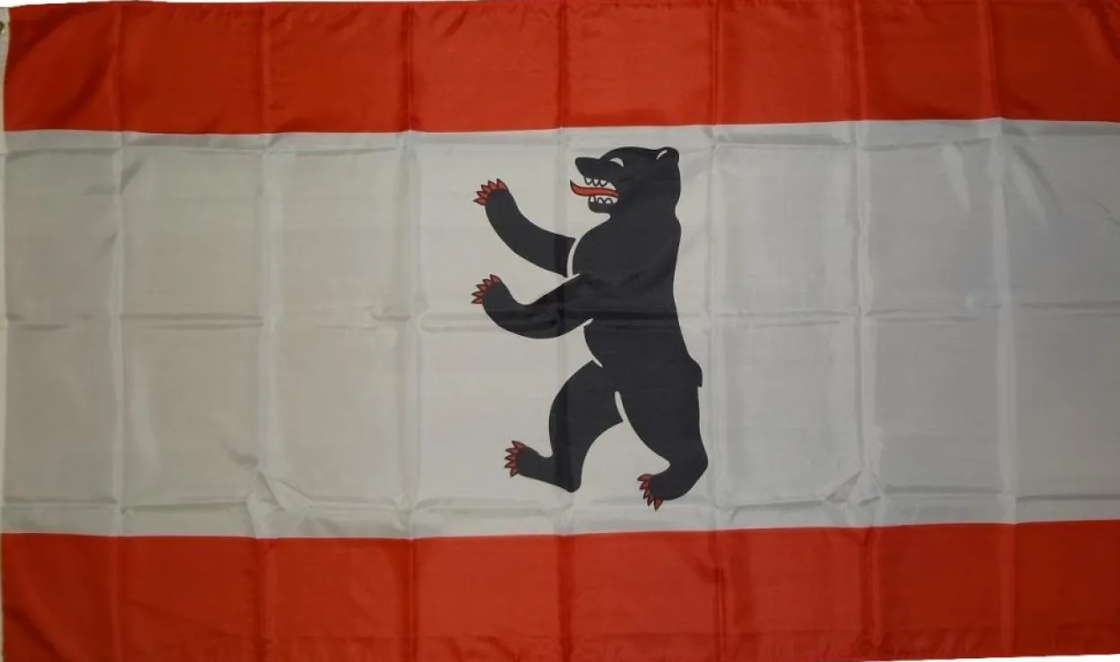 Flagge Berlin ohne Krone 90 x 150 cm