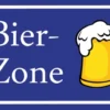 Flagge BIERZONE 90 x 150 cm mit 2 Messingösen
