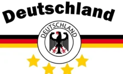 Flagge Deutschland 17 WEISS 4 STERNE 90 x 150 cm Die Mannschaft Weltmeisterschaft