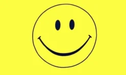 Flagge SMILEY gelb 90 x 150 cm mit 2 Messingösen