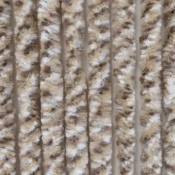 Flauschvorhang 90x200cm beige-braun-weiß meliert, Fliegenschutz, Türvorhang Wohnwagen