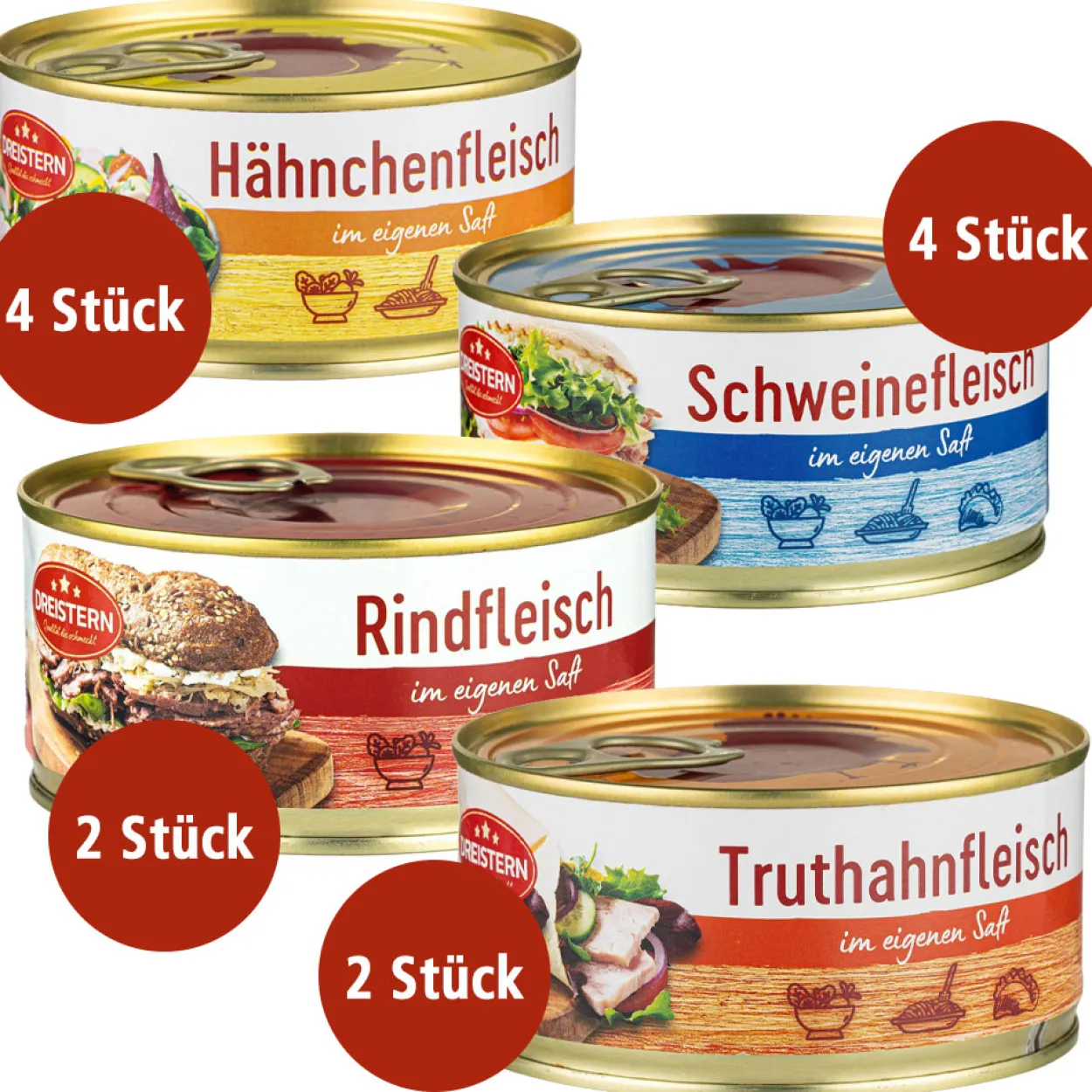 Fleisch im eigenen Saft 12x300g