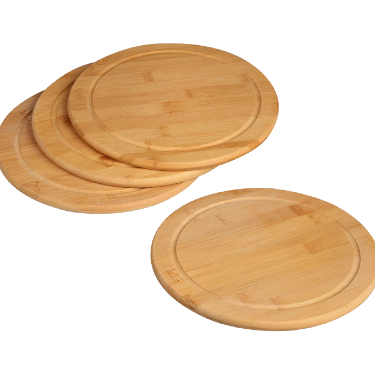 Fleischteller mit Saftrille, 4er Set