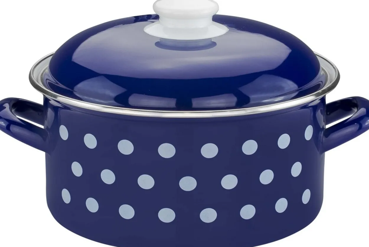 Fleischtopf "Dots", Ø ca. 20 cm - Blau
