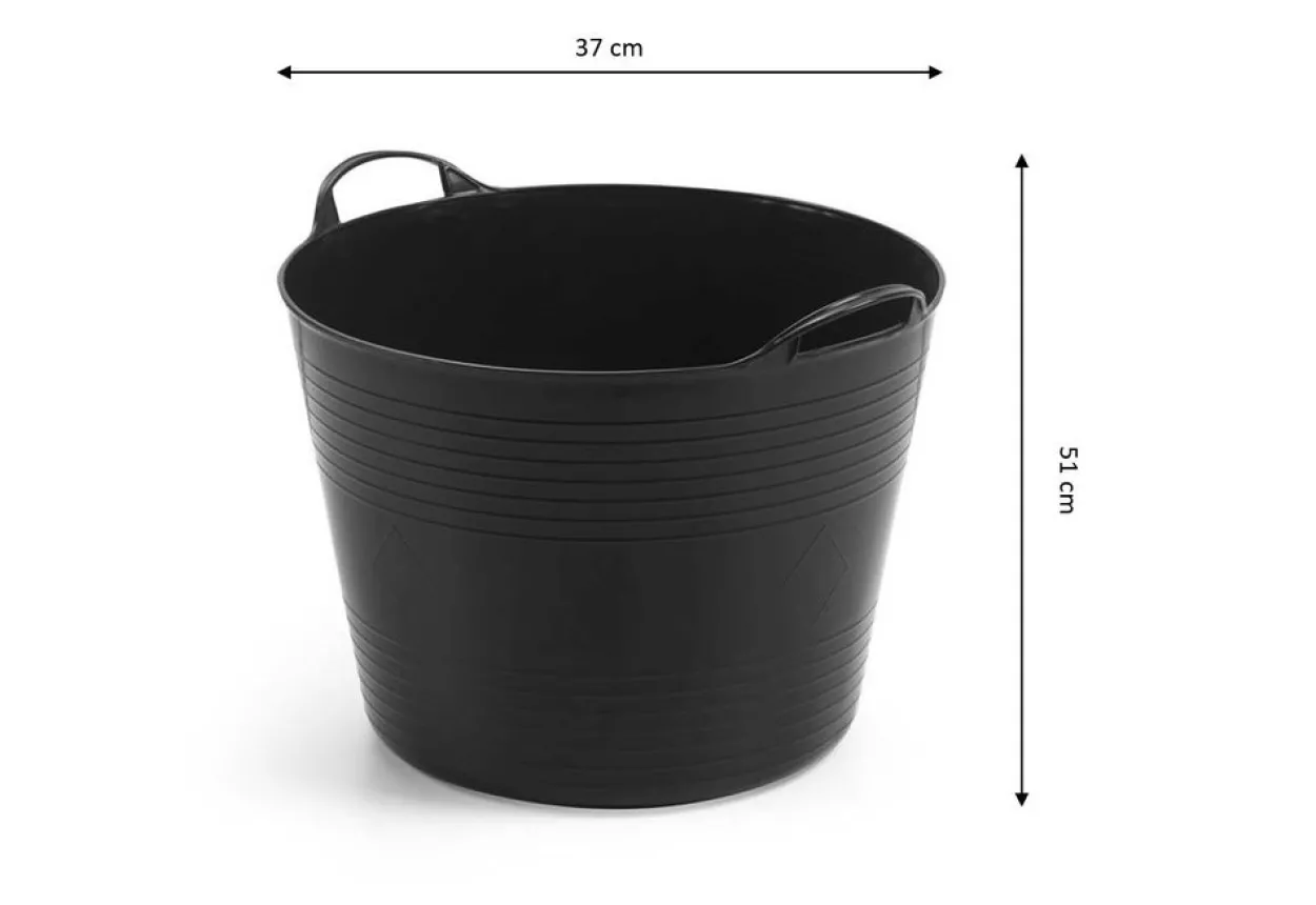 Flexibler Mehrzweckkorb 42 Liter (Schwarz)