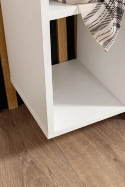 Flurregal mit 2 Schuhkipper & 3 Regalfächer - Weiß
