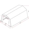 Folien Autogarage, ca. 305 x 610 x 240 cm - Grau