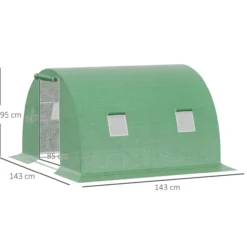 Foliengewächshaus begehbares Polytunnel 3 x 3 m Gewächshaus