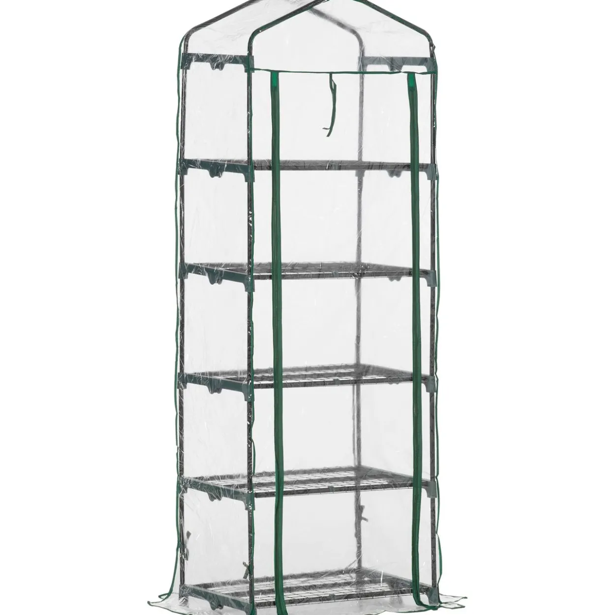 Foliengewächshaus Mini-Gewächshaus mit 5 Regale Transparent