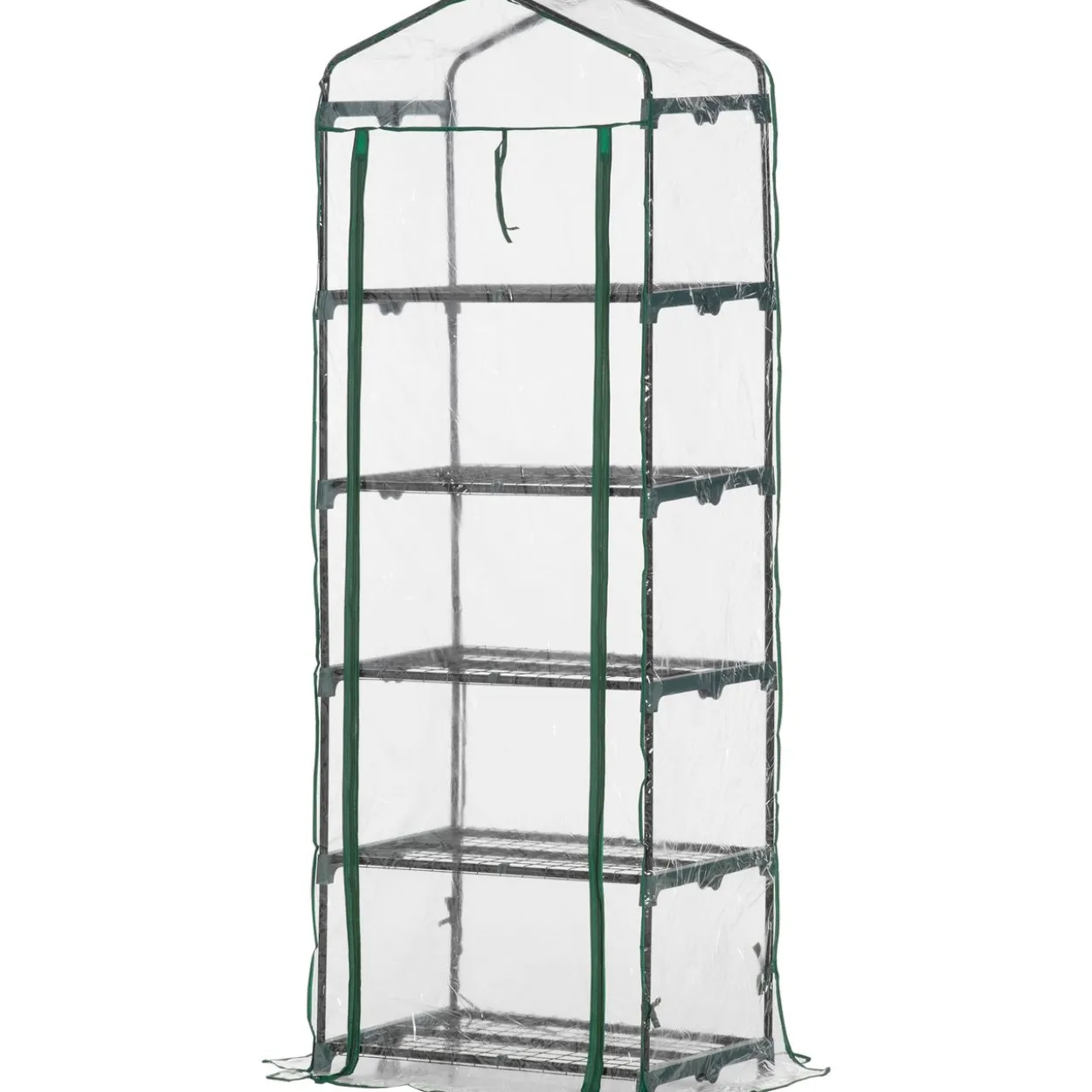 Foliengewächshaus Mini-Gewächshaus mit 5 Regale Transparent