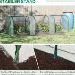 Foliengewächshaus Treibhaus Frühbeet Tür Pflanzenaufzucht Folie